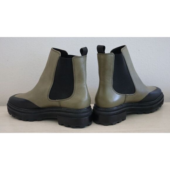 Aqua Women's Sz 10B Military Green/Black Mud Guard Platform Chelsea Boots - Picture 10 of 13